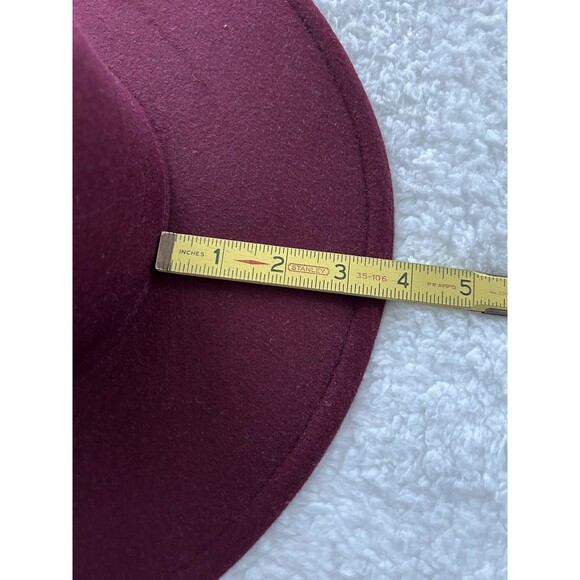 Free People Hat Burgundy Clean Slate Felt Western Alabaster Classic One Size New main image 7